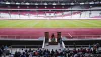 Ketum PSSI Mochamad Iriawan dan Menpora Zainudin Amali memberikan sambutan dalam acara 100 Hari Menuju Piala Dunia U-20.