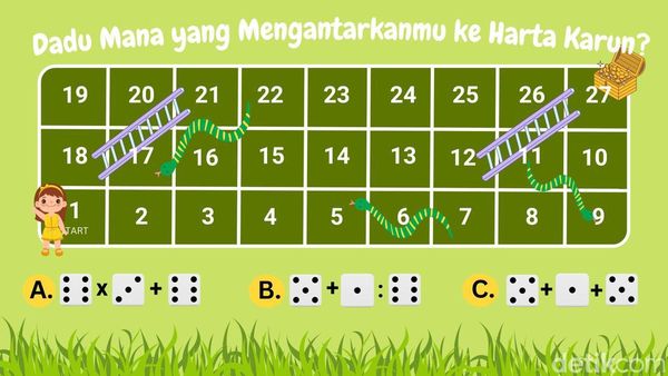 Belajar Matematika pakai Ular Tangga, Benar Semua Dijamin Awet Muda!