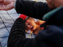 Momen Penyelamatan Bayi yang Tertimbun Reruntuhan di Turki