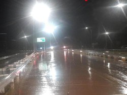 Jalan Depan Gerbang Tol Blang Bintang Aceh Sempat Terendam Banjir