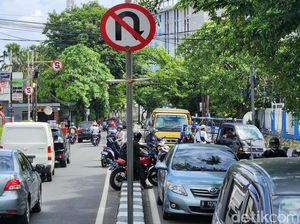 Rambu Larangan Putar Balik Cuma Jadi Pajangan di Jalan Veteran Jaksel