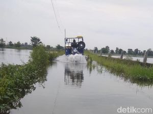 Banjir Luapan Bengawan Njero Rendam 3 Kecamatan di Lamongan