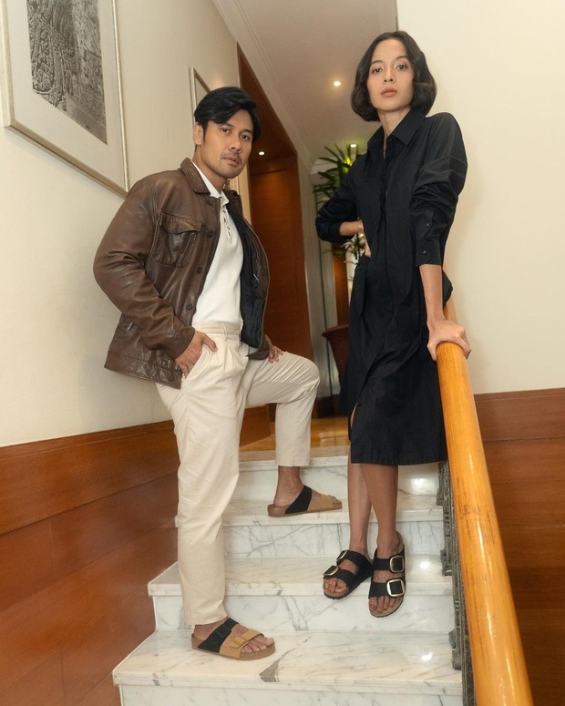 Putri Marino dan Chicco Jerikho dengan gaya kasual/Sumber: IG @putrimarino