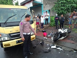 Truk Vs Motor di Karangasem, 1 Wanita Luka Parah