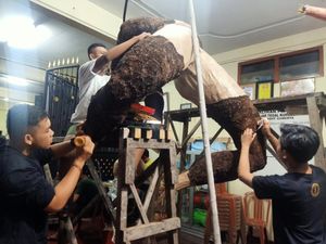 STT di Denpasar Buat Ogoh-ogoh Ramah Lingkungan dari Kulit Nangka