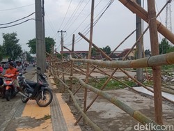Lahan Pasar Babadan Klaten Ditutup Pagar Bambu Usai Dieksekusi