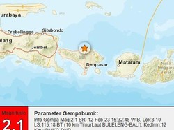 Gempa Magnitudo 2,1 Guncang Buleleng Minggu Sore