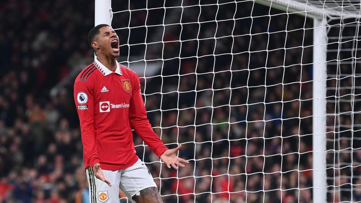 Marcus Rashford belum ada dalam performa terbaik. (Foto: Getty Images/Michael Regan)