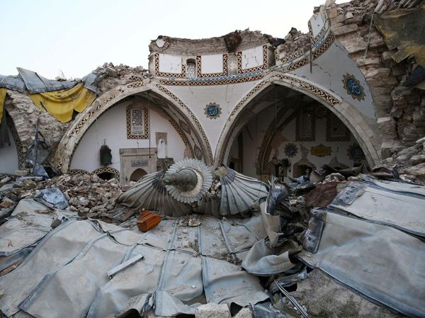 Potret Masjid Tertua di Anatolia Hancur Diguncang Gempa