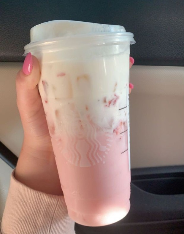Starbucks Pink Drink Sweet Cream/Foto: Pinterest.com/gablay Secret recipe Starbucks spesial hari Valentine