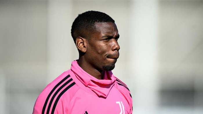 TURIN, ITALY - JANUARY 31: Paul Pogba of Juventus during a training session at JTC on January 31, 2023 in Turin, Italy. (Photo by Daniele Badolato - Juventus FC/Juventus FC via Getty Images)