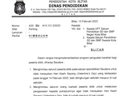 Pelajar di Kota Blitar Diminta Tak Rayakan Valentine