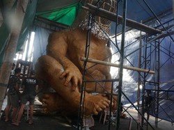 Mengintip Pembuatan I Jabang Tetuka, Ogoh-ogoh Bayi Raksasa di Abiansemal