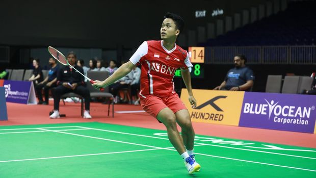 Anthony Ginting di Badminton Asia Mixed Team Championships (BAMTC) 2023 di Dubai. (Arsip PBSI)