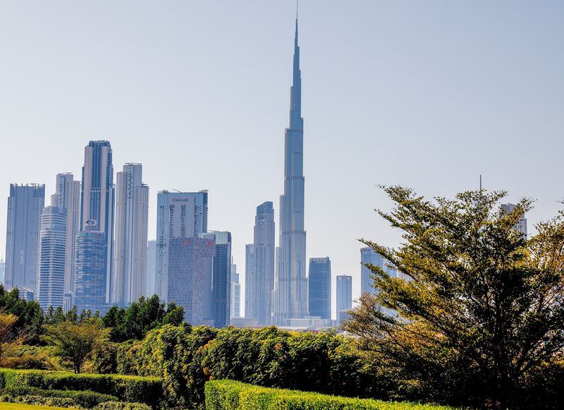 Dubai Fashion Week DUBAI, UNITED ARAB EMIRATES - JANUARY 29: A view of the world's tallest building, Burj Khalifa, in Dubai, United Arab Emirates on January 29, 2023. Dubai, which is one of the 7 emirates of the United Arab Emirates on the coast of the Persian Gulf, stands out with its different architecture. The city also attracts the attention of tourists with its large-scale shopping malls, artificial islets and skyscrapers. (Photo by Waleed Zein/Anadolu Agency via Getty Images)