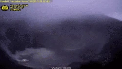 Penampakan Titik Api di Gunung Tangkuban Parahu