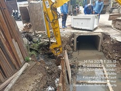 Capai 93%, Got Antibanjir Pondok Bambu Dekat KBT Hampir Selesai