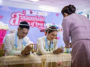 Rayakan Valentine, 500 Pasangan Thailand Ikut Pernikahan Massal Rayakan Valentine, 500 Pasangan Thailand Ikut Pernikahan Massal
