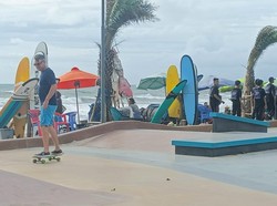 Wahana Baru Kuta Beach Skatepark Tarik Perhatian Wisatawan Asing