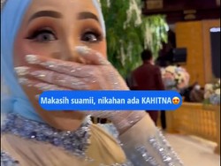 Viral Momen Pengantin Wanita Dapat Kejutan dari Suami, Tiba-tiba Ada Kahitna
