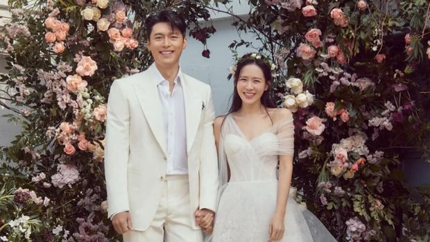 Potret pernikahan Hyun Bin dan Son Ye Jin. (Foto: allkpop.com)