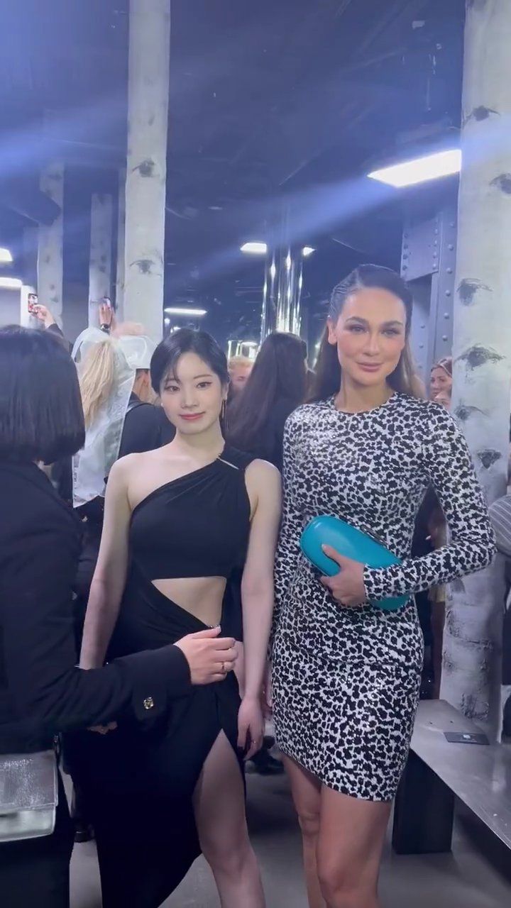 Dahyun TWICE dan Luna Maya di New York Fashion Week 2023