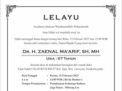 Kabar Duka, Mantan Wakil Ketua DPR RI Zaenal Maarif Meninggal Dunia