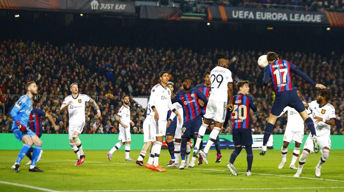Manchester United dijagokan menyingkirkan Barcelona di Liga Europa. (Foto: AP/Joan Monfort)