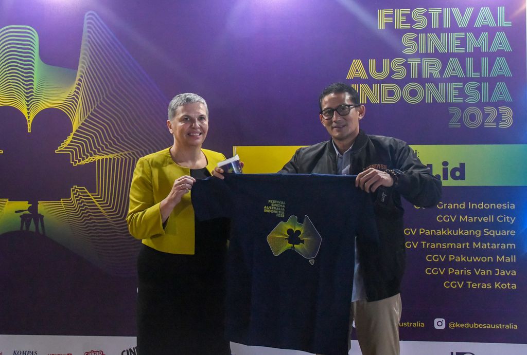 Duta Besar Australia untuk Indonesia, Penny Williams, dan Menparekraf, Sandiaga Uno