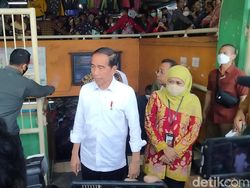 Jokowi Pastikan Harga Bahan Pokok di Surabaya Stabil