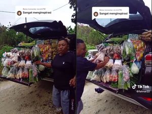 Ngeri! Wanita Ini Jualan Sayur Keliling pakai Mobil Seharga Rp 233 Juta