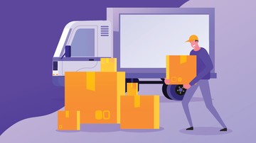 ilustrasi cara mengirim paket besar atau pengiriman kargo