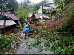Tebing 25 Meter di Sirau Purbalingga Longsor Timpa 2 Rumah