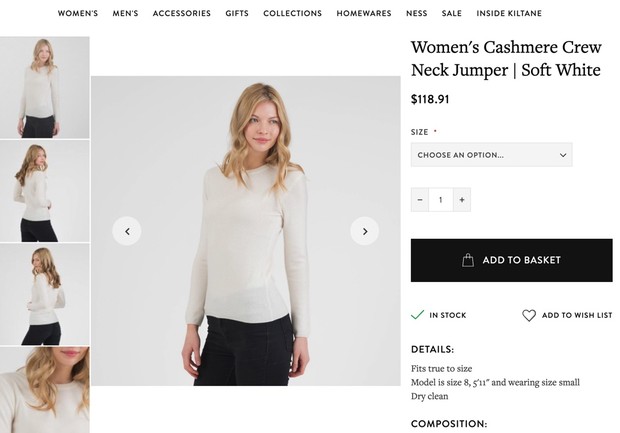 Women’s Cashmere Crew Neck Jumper