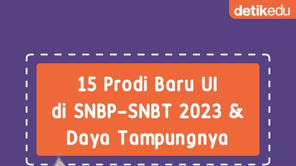 Infografis: 15 Prodi Baru UI di SNBP-SNBT 2023 & Daya Tampungnya