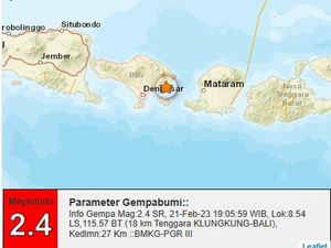Gempa Magnitudo 2,4 Guncang Klungkung Malam Ini Gempa Magnitudo 2,4 Guncang Klungkung Malam Ini
