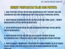 Banyak Bule Kecelakaan, Polres Gianyar Sebar Imbauan untuk Rental Motor