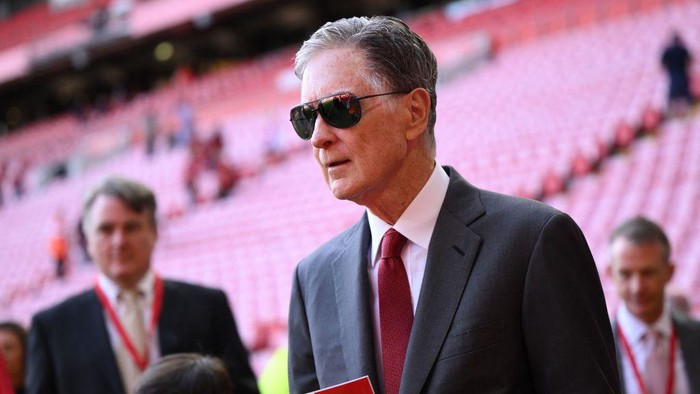 Liverpools US owner John W. Henry leaves his seat after the English Premier League football match between Liverpool and Bournemouth at Anfield in Liverpool, north west England on August 27, 2022. - Liverpool won the game 9-0. - RESTRICTED TO EDITORIAL USE. No use with unauthorized audio, video, data, fixture lists, club/league logos or live services. Online in-match use limited to 120 images. An additional 40 images may be used in extra time. No video emulation. Social media in-match use limited to 120 images. An additional 40 images may be used in extra time. No use in betting publications, games or single club/league/player publications. (Photo by Oli SCARFF / AFP) / RESTRICTED TO EDITORIAL USE. No use with unauthorized audio, video, data, fixture lists, club/league logos or live services. Online in-match use limited to 120 images. An additional 40 images may be used in extra time. No video emulation. Social media in-match use limited to 120 images. An additional 40 images may be used in extra time. No use in betting publications, games or single club/league/player publications. / RESTRICTED TO EDITORIAL USE. No use with unauthorized audio, video, data, fixture lists, club/league logos or live services. Online in-match use limited to 120 images. An additional 40 images may be used in extra time. No video emulation. Social media in-match use limited to 120 images. An additional 40 images may be used in extra time. No use in betting publications, games or single club/league/player publications. (Photo by OLI SCARFF/AFP via Getty Images)