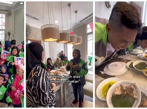 Pengusaha Ini Traktir Puluhan Ojol hingga Rayakan Ulang Tahun Bersama