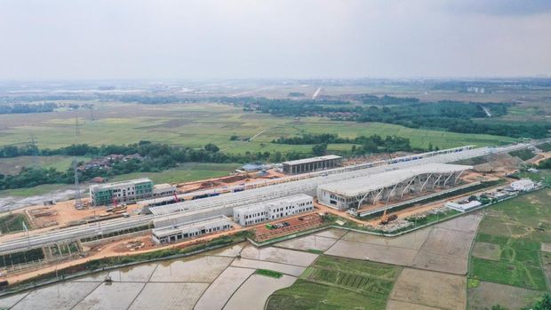 Penampakan terbaru Stasiun Kereta Cepat di Karawang. (Dok: KCIC)