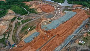Foto Udara Proyek Bendungan yang Jadi Sumber Air 2 Juta Orang di IKN