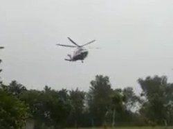 Helikopter Kapolda Jatim Mendarat Darurat di Tulungagung Imbas Cuaca Buruk