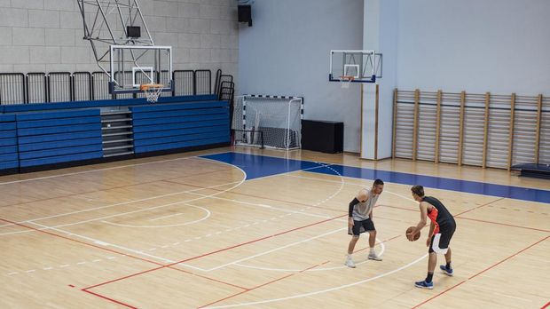 ilustrasi lapangan basket