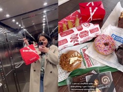 Pamer Makan Gratis di Hari Ultah, Wanita Ini Dapat Donat hingga Mie