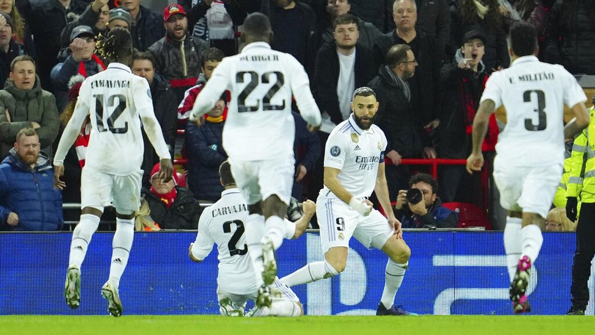 Real Madrid menjalani malam yang gila di Anfield. (Foto: AP/Jon Super)
