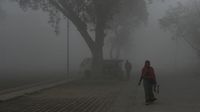Gelapnya New Delhi Diselimuti Polusi Udara