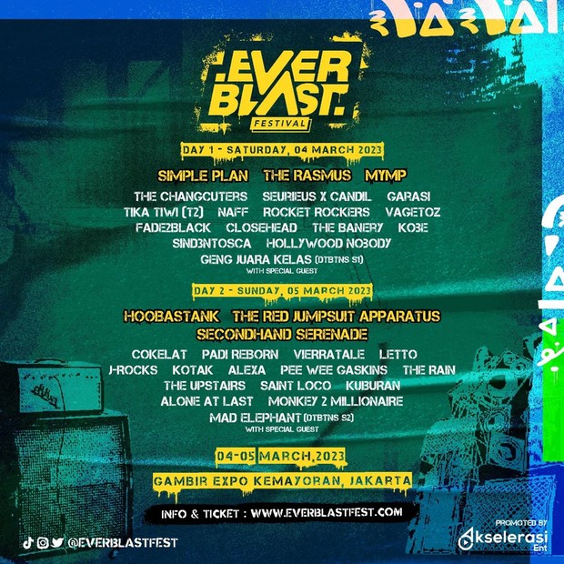 Informasi lineup konser Everblast/Foto: Instagram/@everblastfest Informasi lineup konser Everblast/Foto: Instagram/@everblastfest