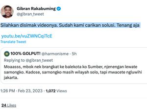 Gibran Disambati Sarnongko Solo Lebihi Macet Jakarta: Sudah Dicarikan Solusi