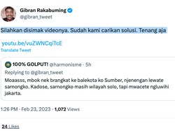 Gibran Disambati Sarnongko Solo Lebihi Macet Jakarta: Sudah Dicarikan Solusi