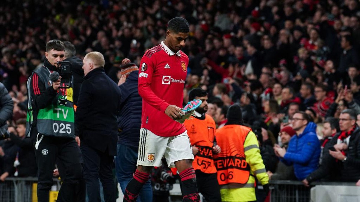 Marcus Rashford diragukan tampil di final Piala Liga Inggris (Foto: PA Images via Getty Images/Martin Rickett - PA Images)